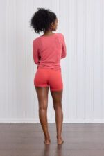 Basic Wrap Sweater Washed Red Back