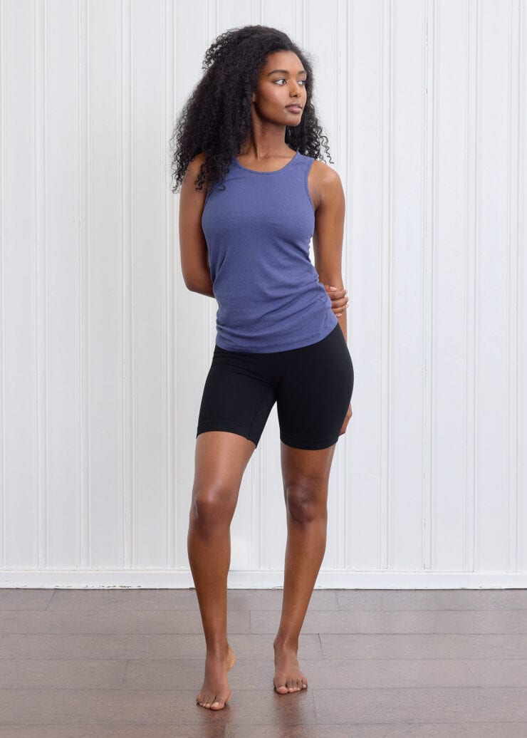 Soft Rib Tank, Washed Blue