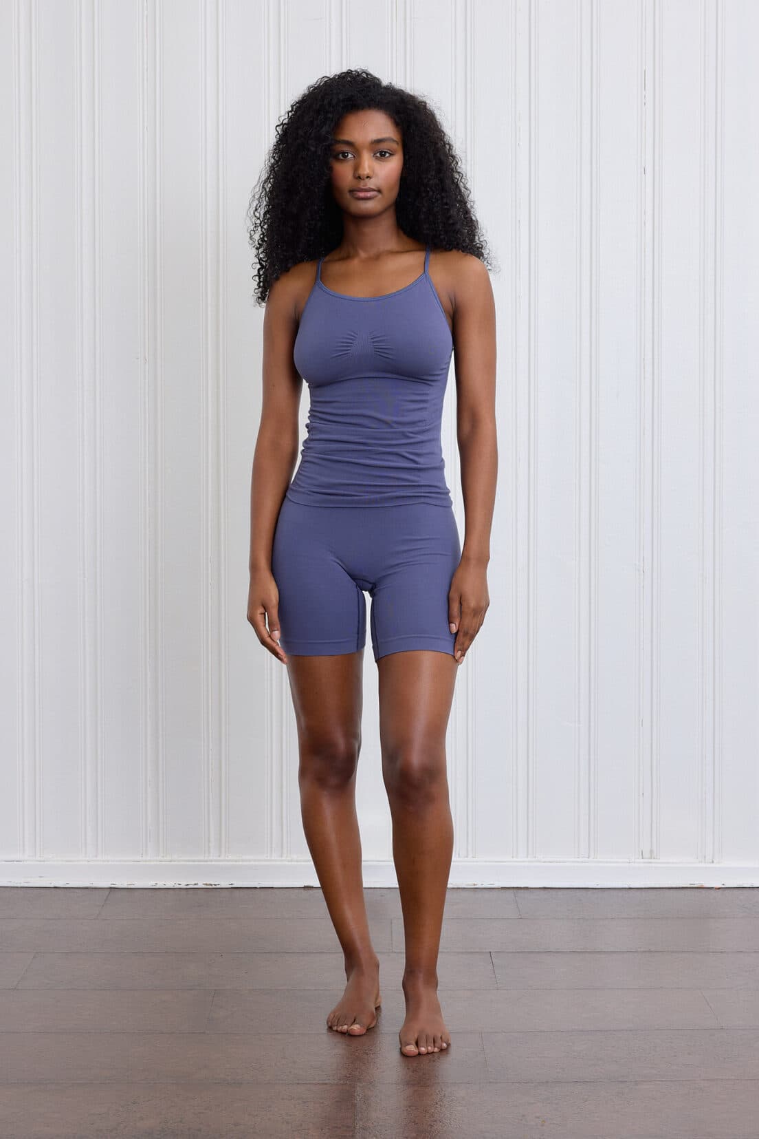 Bamboo Shorts 6 inch washed blue front