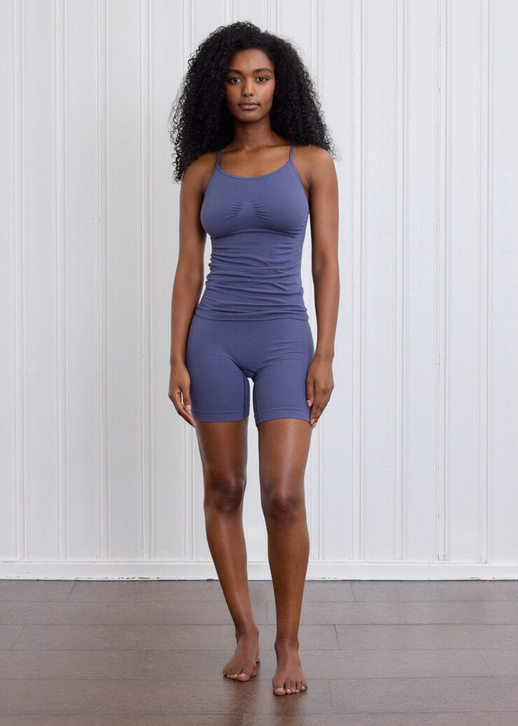 Bamboo Shorts, 6 inch, Washed Blue