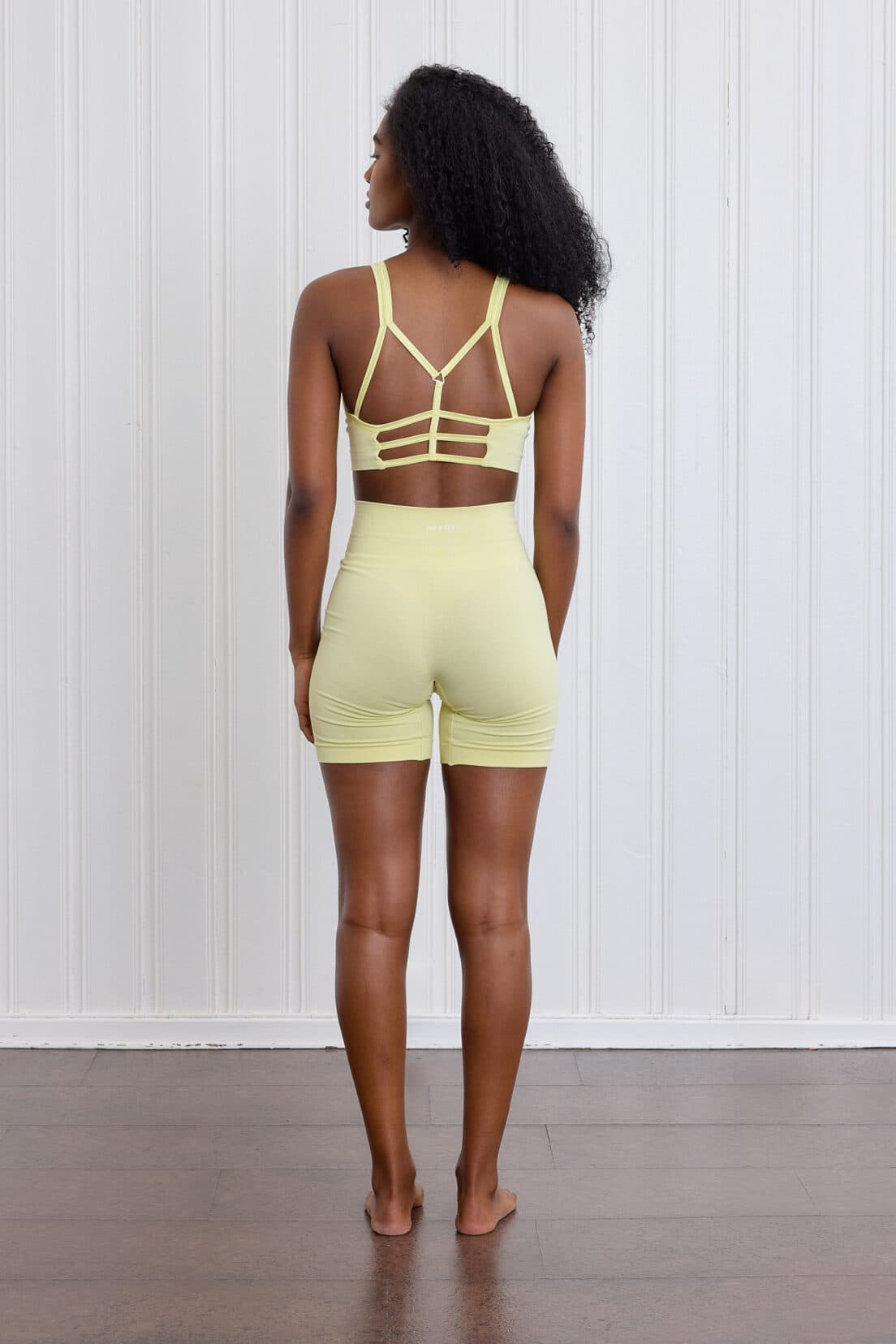 Bamboo Shorts Electric Yellow back
