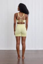 Bamboo Shorts Electric Yellow back