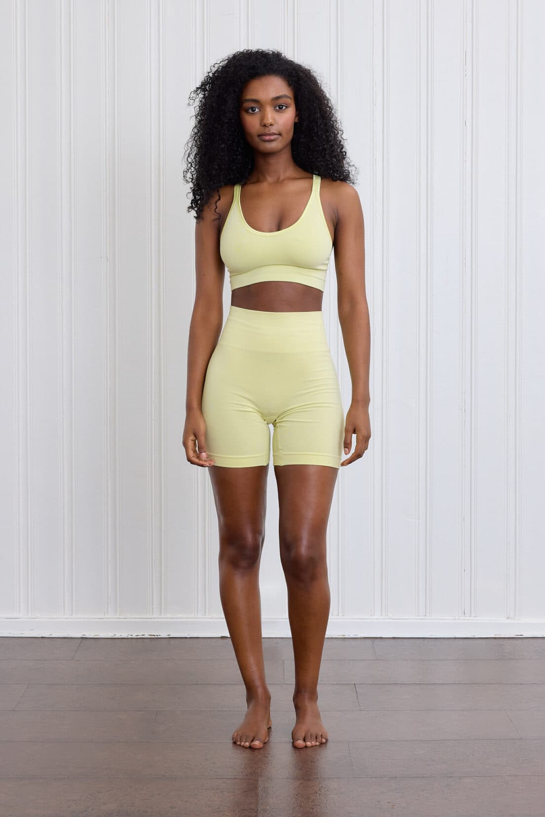 Bamboo Shorts Electric Yellow front