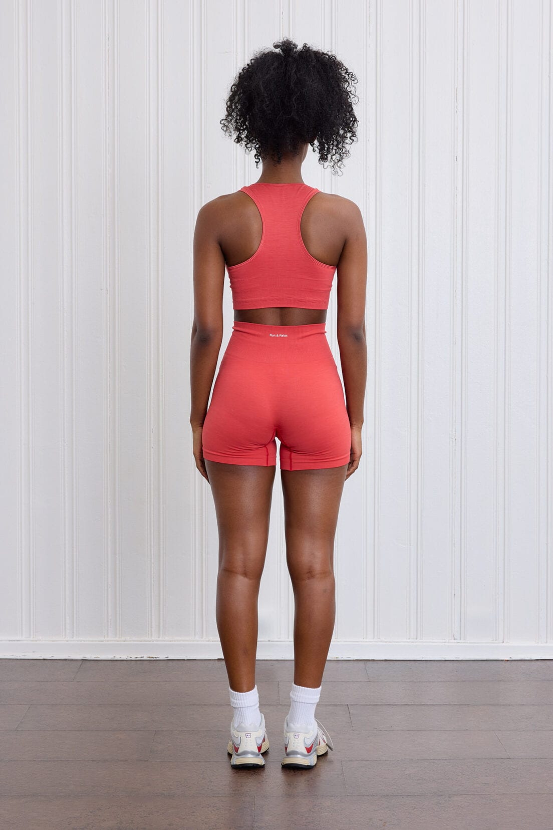 Bandha shorts washed red back