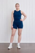 Bandha top midnight blue front