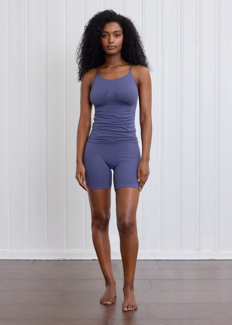 Karna Bamboo Top, Washed Blue