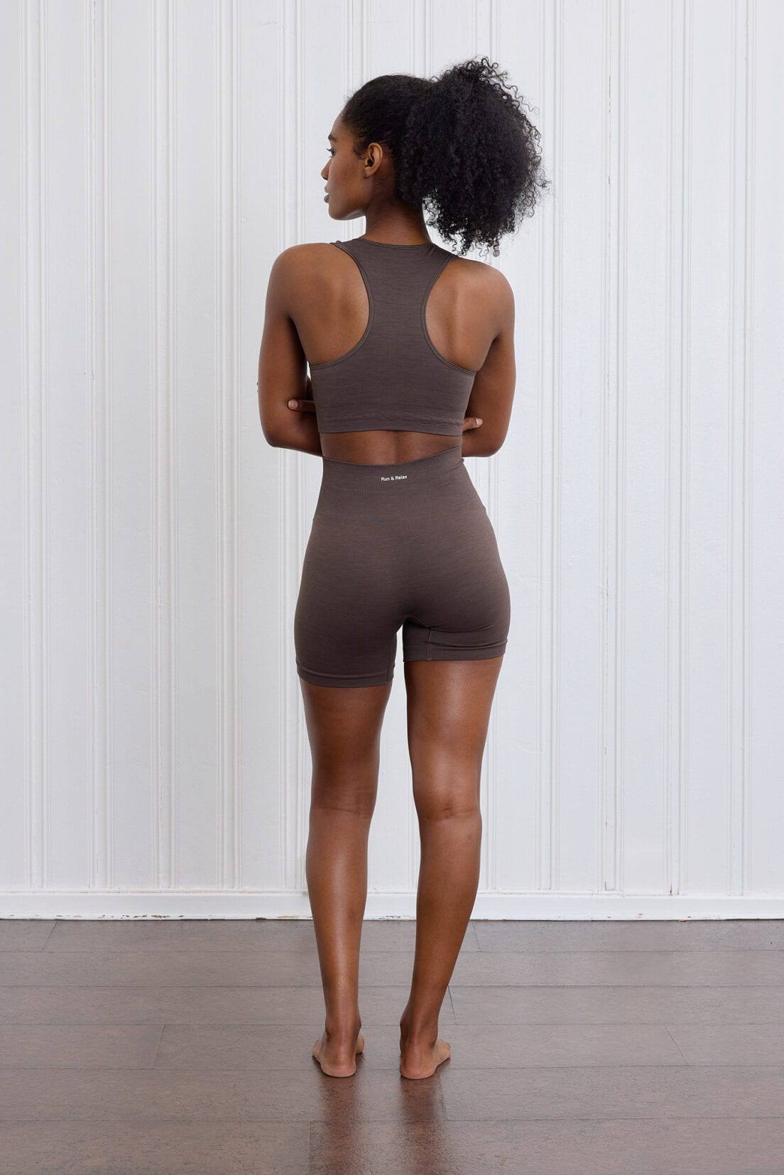 Seamless sportsbra deep espresso back