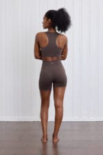 Seamless sportsbra deep espresso back