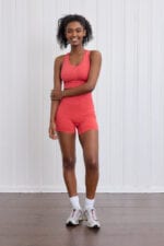 Seamless sportsbra washed red front