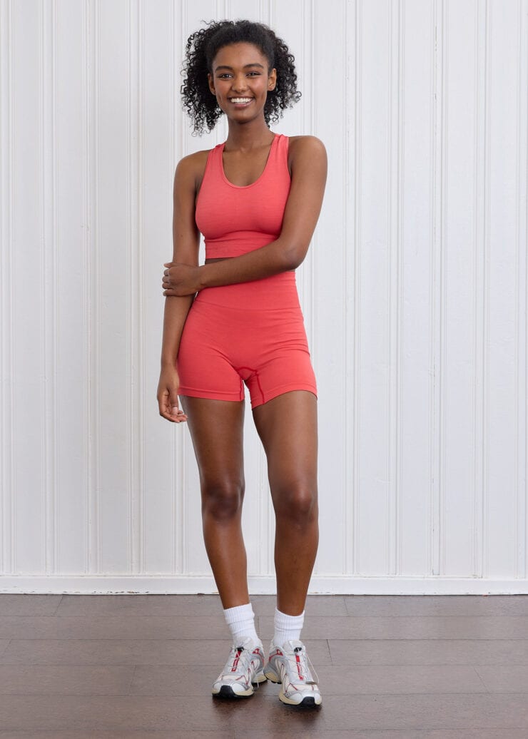 Seamless Sportsbra, Washed Red