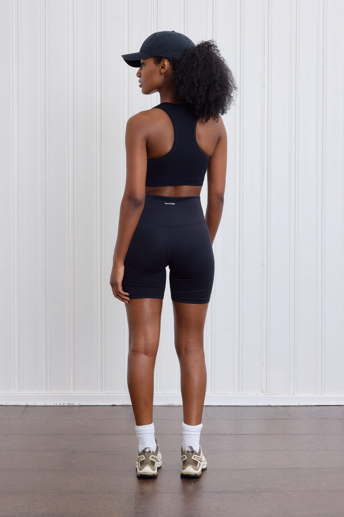 Soft sculpt biker shorts beautiful black back