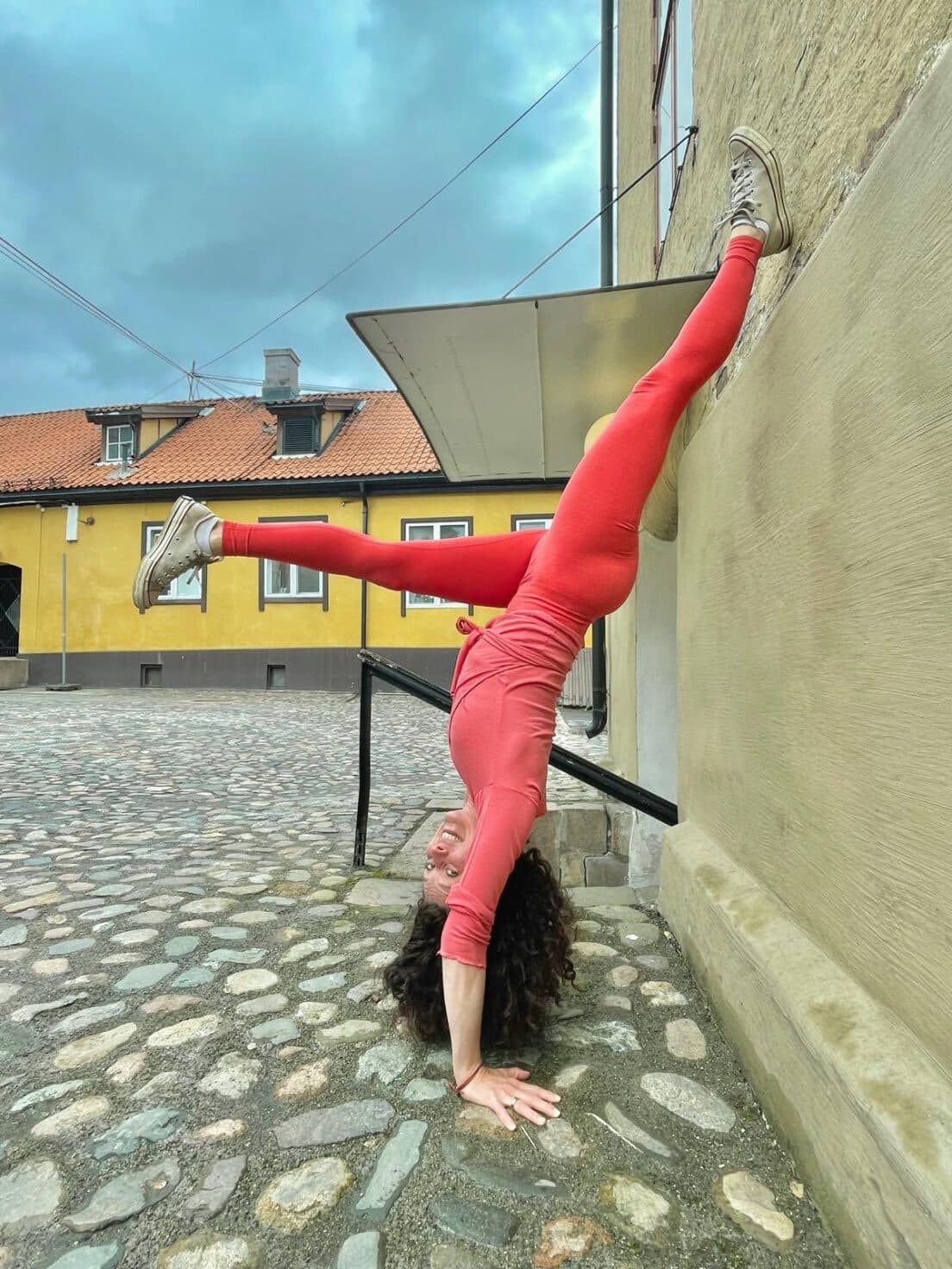 Maria Bandha tights washed red