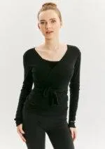 soft wrap sweater front