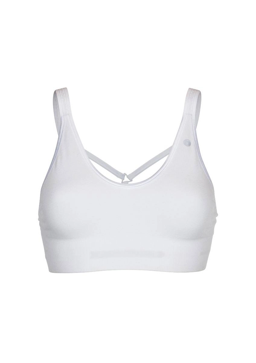 Leyla Yoga Bra - Pure White-0