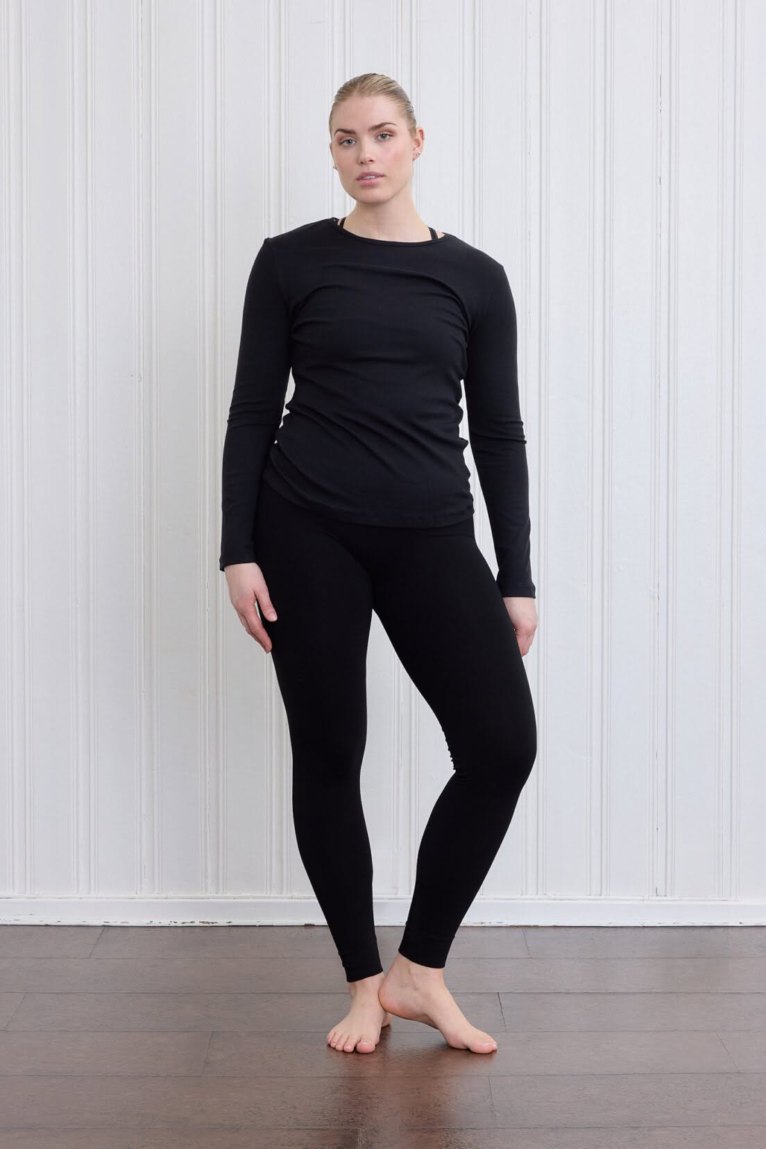 Soft Rib Longsleeve Black front